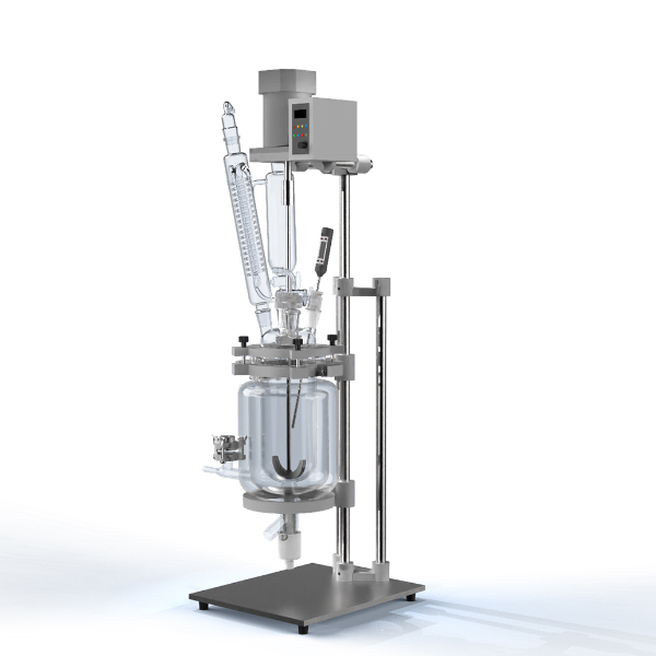 1-5L三层玻璃反应釜3D展示图
